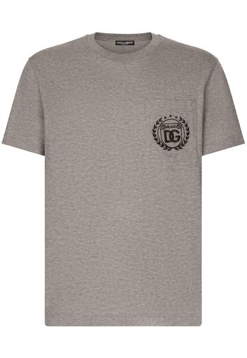 Dolce & Gabbana T-shirt con ricamo - Grigio