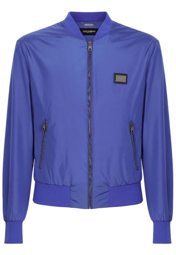 Dolce & Gabbana DG Essentials logo-plaque bomber jacket - Blu