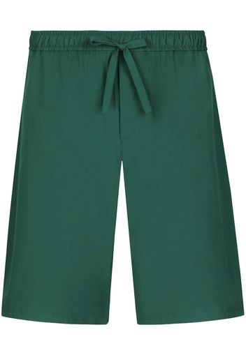 Dolce & Gabbana DG Essentials logo-plaque shorts - Verde