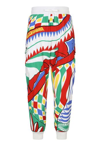 Dolce & Gabbana logo-print cotton track pants - Rosso