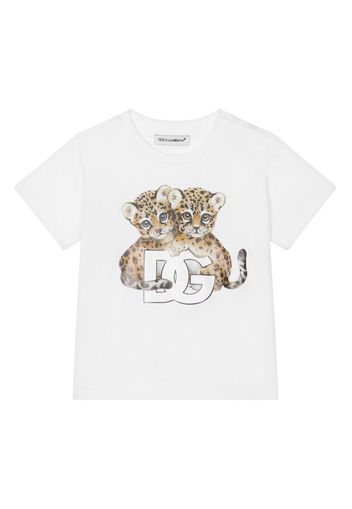 Dolce & Gabbana Kids T-shirt con stampa grafica - Bianco