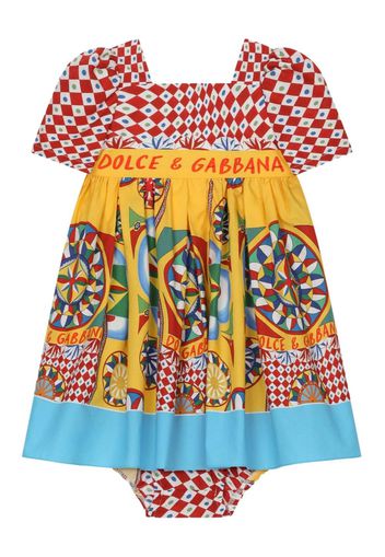 Dolce & Gabbana Kids Abito con stampa Carretto - Rosso