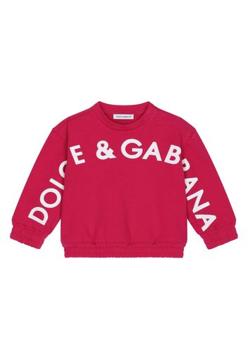 Dolce & Gabbana Kids Felpa con logo - Rosso