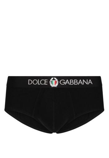 Dolce & Gabbana Slip con banda logo - Nero