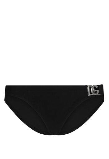 Dolce & Gabbana Costume da bagno con placca logo - Nero