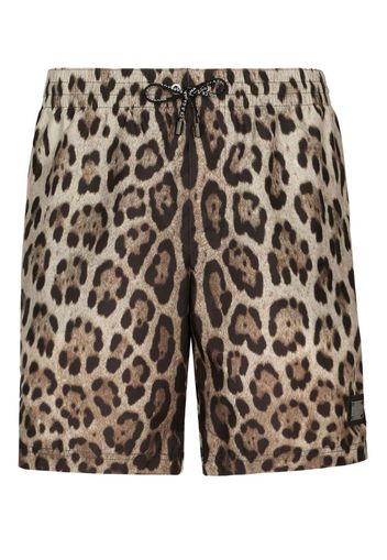 Dolce & Gabbana leopard-print swim shorts - Toni neutri