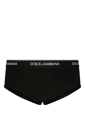 Dolce & Gabbana Boxer con banda logo - Nero