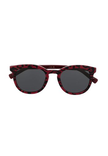 Dolce & Gabbana Kids leopard-print cat-eye sunglasses - Rosso