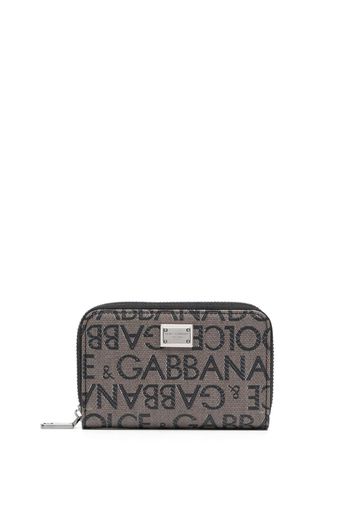 Dolce & Gabbana jacquard-logo cotton-blend wallet - Marrone