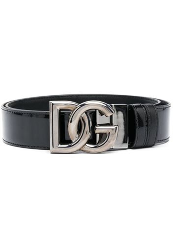 Dolce & Gabbana logo buckle-fastening leather belt - Nero