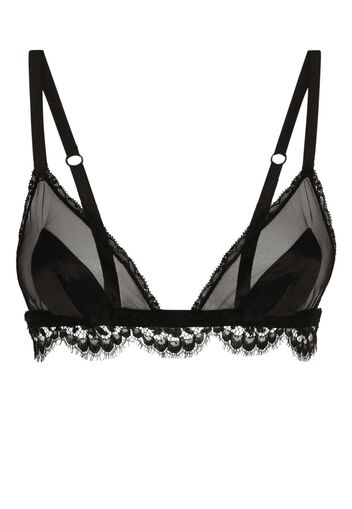 Dolce & Gabbana Reggiseno semi trasparente - Nero