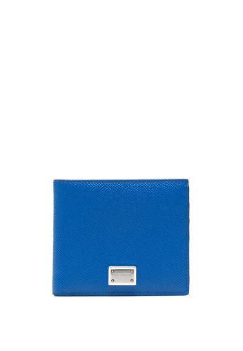 Dolce & Gabbana Dauphine leather folded wallet - Blu