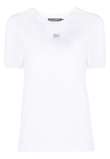 Dolce & Gabbana crystal-embellished T-shirt - Bianco