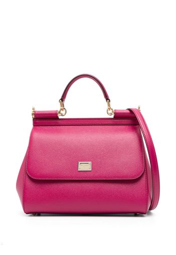 Dolce & Gabbana small Sicily leather tote bag - Rosa