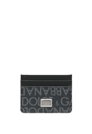 Dolce & Gabbana logo jacquard card holder - Nero