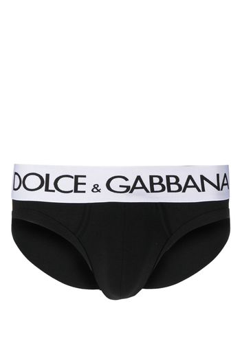 Dolce & Gabbana logo-waistband stretch briefs - Nero