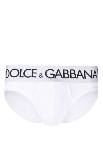 Dolce & Gabbana logo-waistband stretch briefs - Bianco