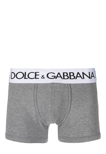 Dolce & Gabbana logo-waistband stretch boxers - Grigio