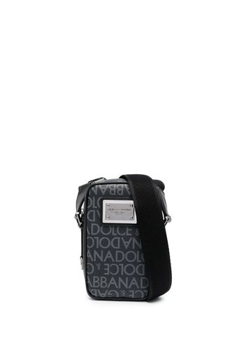 Dolce & Gabbana logo-print messenger bag - Grigio