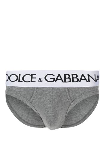 Dolce & Gabbana logo-waistband stretch briefs - Grigio