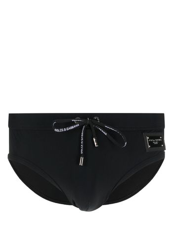 Dolce & Gabbana logo-plaque swim trunks - Nero