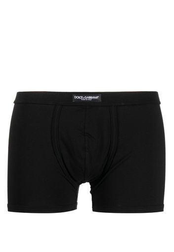 Dolce & Gabbana logo-patch elasticated-waist boxers - Nero