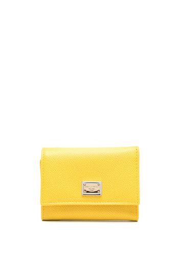 Dolce & Gabbana logo-plaque compact wallet - Giallo