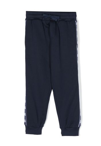 Dolce & Gabbana Kids logo-tape cotton track pants - Blu