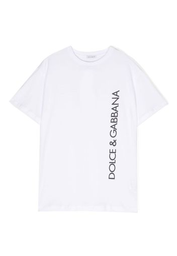 Dolce & Gabbana Kids logo-print cotton T-shirt - Bianco