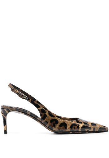 Dolce & Gabbana x Kim 75mm slingback leather pumps - Nero