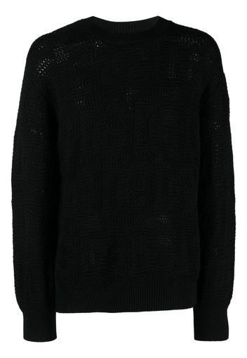 Dolce & Gabbana logo-jacquard virgin-wool jumper - Nero