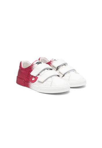 Dolce & Gabbana Kids Maiolica glitter-detailing leather sneakers - Bianco