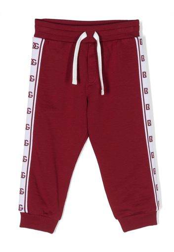 Dolce & Gabbana Kids logo-embellished cotton track pants - Rosso