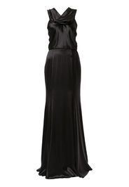 silk-blend evening gown