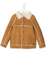 button-up shearling jacket