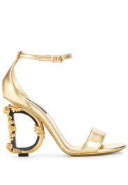 baroque logo-heeled sandals