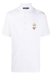 cotton-mix polo shirt with embroidered emblem