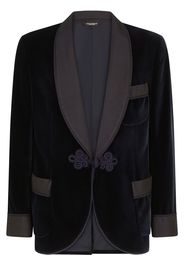 Dolce & Gabbana satin-trim velvet dinner jacket - Blu