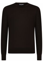 Dolce & Gabbana fine knit crewneck cashmere jumper - Nero