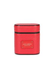 Manokhi Cover per iPhone 14 Pro MANOKHI x Maff - Arancione Custodia per AirPods con applicazione - Rosso