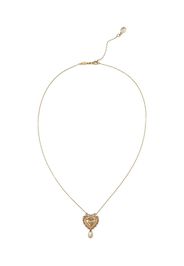 Collana con pendente a cuore in oro 18kt e diamanti