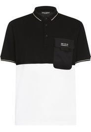 Dolce & Gabbana Polo bicolore con applicazione - Nero