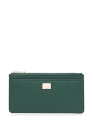 Dolce & Gabbana logo-plaque zipped wallet - Verde