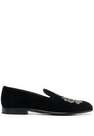 Dolce & Gabbana Slippers Leonardo con ricamo - Nero