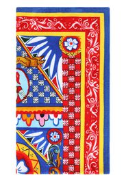 Dolce & Gabbana Kids Foulard con stampa - Blu