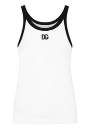 Dolce & Gabbana logo-print tank top - Bianco