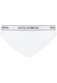 Dolce & Gabbana Slip con banda logo - Bianco