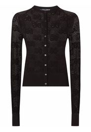 Dolce & Gabbana Cardigan con logo jacquard - Nero