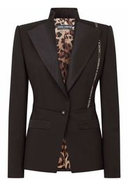 Dolce & Gabbana logo tape detail blazer - Nero