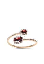 Dolce & Gabbana 18kt yellow gold Heritage rodolith garnet and colourless sapphire cuff - Oro